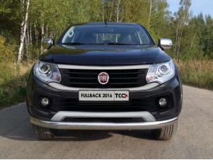 Защита передняя овальная 75х42 мм для Fiat Fullback № FIAFUL16-01