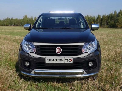Защита передняя двойная 76-75 мм ТСС для Fiat Fullback 2016-2021