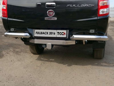 Защита задняя уголки 76 мм (без заднего бампера) ТСС для Fiat Fullback 2016-2021