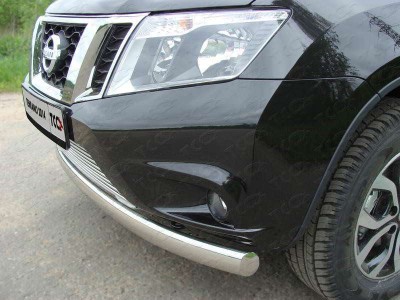 Накладка решётки радиатора 12 мм ТСС для Nissan Terrano 2014-2021