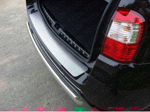 Накладка на задний бампер декоративный лист для Nissan Terrano № NISTER14-17