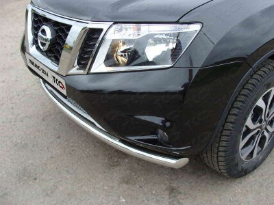 Защита переднего бампера 60 мм ТСС для Nissan Terrano 2014-2021