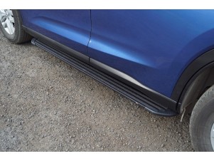 Пороги алюминиевые "Slim Line Black" 1720 мм для GAC GS5 2020 – н.в. GACGS520-03B