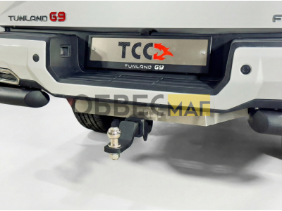 Фаркоп (шар E нерж., надпись FOTON) для Foton Tunland G9 2.0 Diesel АКПП 4WD 2021-н.в.