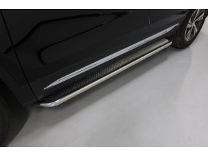 Пороги с площадкой нержавеющий лист 42 мм для Changan CS75 № CHANCS7520-18