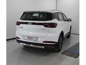 Защита заднего бампера овальная 75х42 мм для Chery Tiggo 7 Pro № CHERTIG7P20-34 (только для авто с передним приводом)