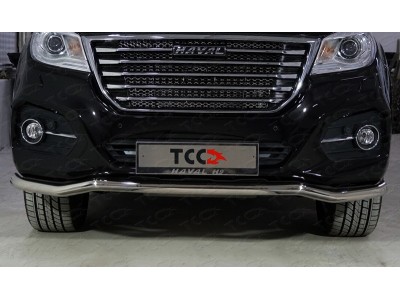 Защита переднего бампера волна 60 мм ТСС для Haval H9 2017-2021