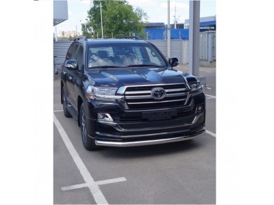 Защита переднего бампера 76 мм ТСС для Toyota Land Cruiser 200 Executive Lounge 2018-2021
