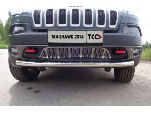 Защита переднего бампера 60 мм для Jeep Cherokee Trailhawk № JEEPCHERTRAIL14-02
