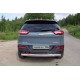 Защита заднего бампера овальная 75-42 мм ТСС для Jeep Cherokee Trailhawk 2014-2021