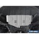 Защита картера и КПП + комплект крепежа Rival, Алюминий для BYD Chazor 2023-н.в., 1.5Т, АКПП, FWD.