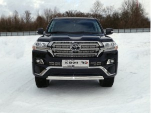 Защита передняя овальная короткая 75х42 мм для Toyota Land Cruiser 200 Executive № TOYLC200EX16-09