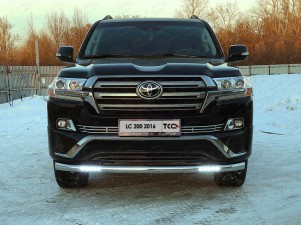 Защита переднего бампера с ДХО 76 мм для Toyota Land Cruiser 200 Executive № TOYLC200EX16-11