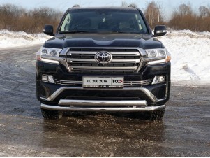 Защита передняя двойная 76-75 мм для Toyota Land Cruiser 200 Executive № TOYLC200EX16-12