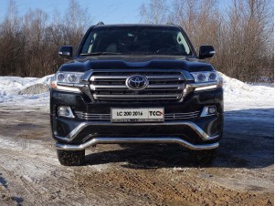 Защита переднего бампера волна 60 мм для Toyota Land Cruiser 200 Executive № TOYLC200EX16-13