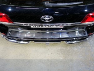 Накладка на задний бампер лист для Toyota Land Cruiser 200 Executive № TOYLC200EX16-14