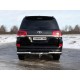 Защита задняя уголки 76 мм ТСС для Toyota Land Cruiser 200 Executive 2016-2021