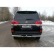 Защита задняя овальные уголки 75х42 мм ТСС для Toyota Land Cruiser 200 Executive 2016-2021