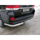 Защита задняя овальные уголки 75х42 мм ТСС для Toyota Land Cruiser 200 Executive 2016-2021