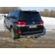 Защита заднего бампера овальная 75х42 мм ТСС для Toyota Land Cruiser 200 Executive 2016-2021
