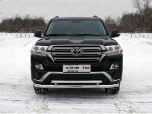 Защита передняя двойная 76-60 мм для Toyota Land Cruiser 200 Executive № TOYLC200EX16-29