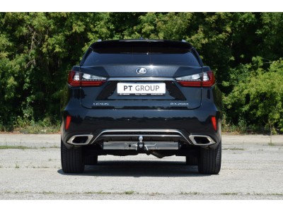 Фаркоп с нержавеющей накладкой для Lexus RX, кроме Long, в т.ч. F Sport 2015-2019 съемное крепление шара под американский квадрат