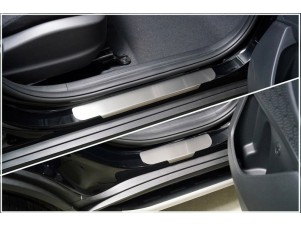 Накладки на пороги (лист шлифованный) 4шт для Hyundai Creta II 2021 – н.в. HYUNCRE21-02