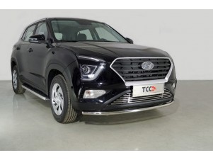 Защита передняя нижняя 42,4 мм для Hyundai Creta II 2021 – н.в. HYUNCRE21-11