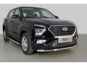 Защита передняя нижняя 60,3 мм для Hyundai Creta II 2021 – н.в. HYUNCRE21-12