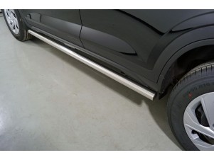 Пороги труба 60,3 мм для Hyundai Creta II 2021 – н.в. HYUNCRE21-26