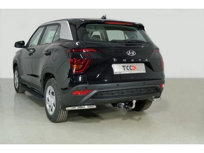 Защита задняя (уголки) 42,4 мм ТСС для Hyundai Creta II 2021 – н.в.