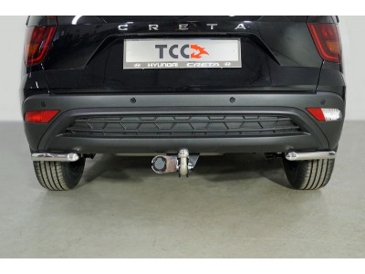 Защита задняя (уголки) 42,4 мм ТСС для Hyundai Creta II 2021 – н.в.