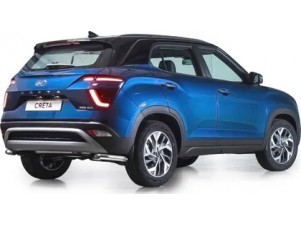 Защита заднего бампера d=57 мм "уголки" + комплект крепежа для Hyundai Creta 2021-2022, Solaris HC 2024-н.в. №R.2315.002