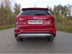 Защита заднего бампера 60 мм для Hyundai Santa Fe № HYUNSF4WD15-19