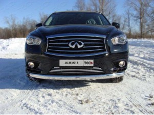Защита передняя овальная длинная 75-42 мм для Infiniti JX35/QX60 № INFJX3513-01