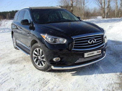 Защита переднего бампера 76 мм ТСС для Infiniti JX35/QX60 2012-2016