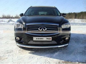 Защита переднего бампера с ДХО 76 мм для Infiniti JX35/QX60 № INFJX3513-24