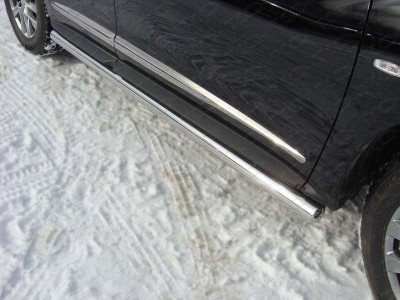 Пороги труба 76 мм ТСС для Infiniti JX35/QX60 2012-2016