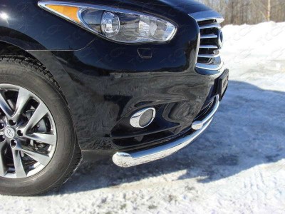 Защита передняя двойная 76-50 мм ТСС для Infiniti JX35/QX60 2012-2016