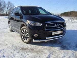 Защита передняя двойная 76-75 мм для Infiniti JX35/QX60 № INFJX3513-04