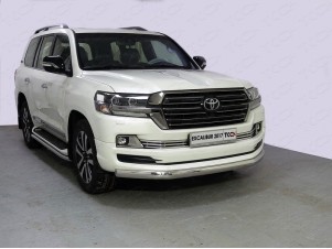 Защита передняя овальная 75-42 мм для Toyota Land Cruiser 200 Excalibur № TOYLC200EXCAL17-01