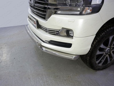 Защита передняя двойная 76-75 мм ТСС для Toyota Land Cruiser 200 Excalibur 2017-2021