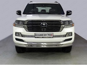 Защита передняя двойная 76-75 мм для Toyota Land Cruiser 200 Excalibur № TOYLC200EXCAL17-05