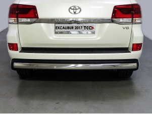 Защита заднего бампера овальная 75х42 мм для Toyota Land Cruiser 200 Excalibur № TOYLC200EXCAL17-25