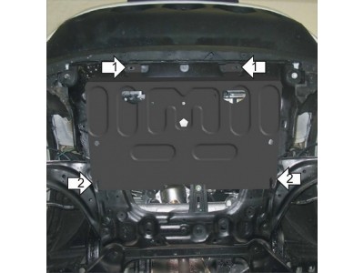 Защита картера двигателя, КПП (1,5 мм, сталь) для Nissan Juke 2010-2013, 2013-2019
