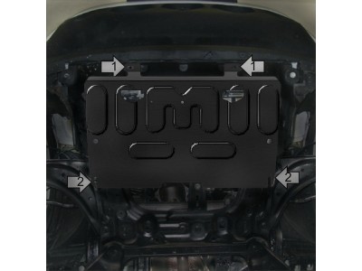 Усиленная защита картера двигателя, КПП (2 мм, сталь) для Nissan Juke 2010-2013, 2013-2019