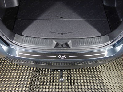 Накладка на задний бампер шлифованный лист лого Kia ТСС для Kia Sorento 2012-2020