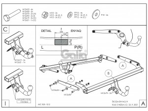 Фаркоп оцинкованный для Skoda Enyaq iV 2021-н.в., Volkswagen ID.4 2020-н.в. условно-съемное крепление шара №S142A