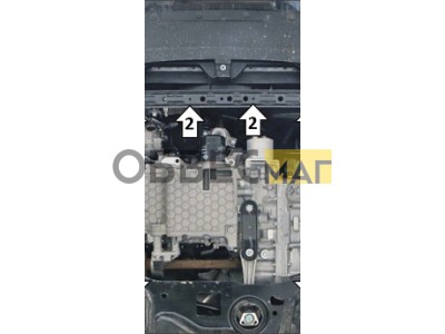 Защита картера двигателя, КПП (1,5 мм, сталь) для FAW Bestune T99 2022-н.в.