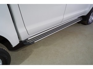 Пороги алюминиевые Slim Line Silver 1920 мм для JAC T6 2015 – н.в. JACT621-05S